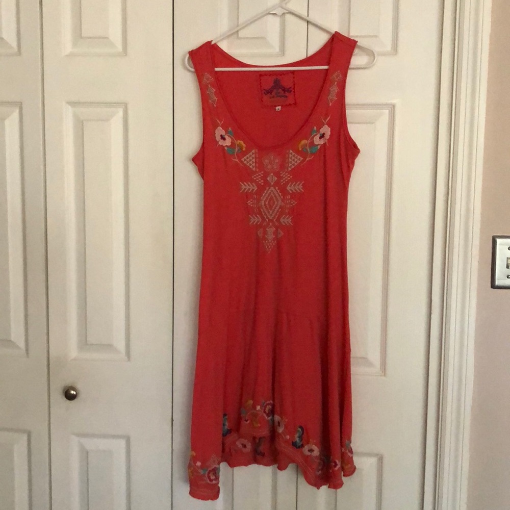 Johnny Was summer dress with beautiful embroidery